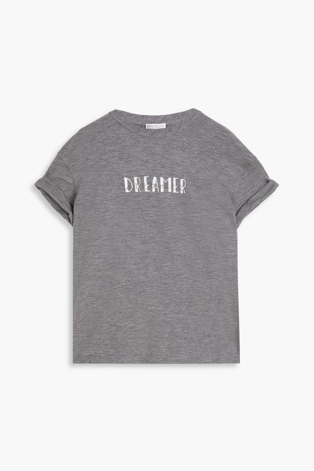 BRUNELLO CUCINELLI ストレッチウールジャージー Tシャツ ビーズ 