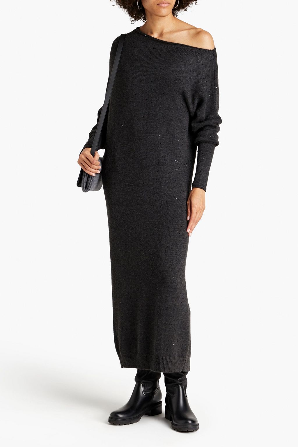 BRUNELLO CUCINELLI Sequinembellished cashmere and silkblend maxi
