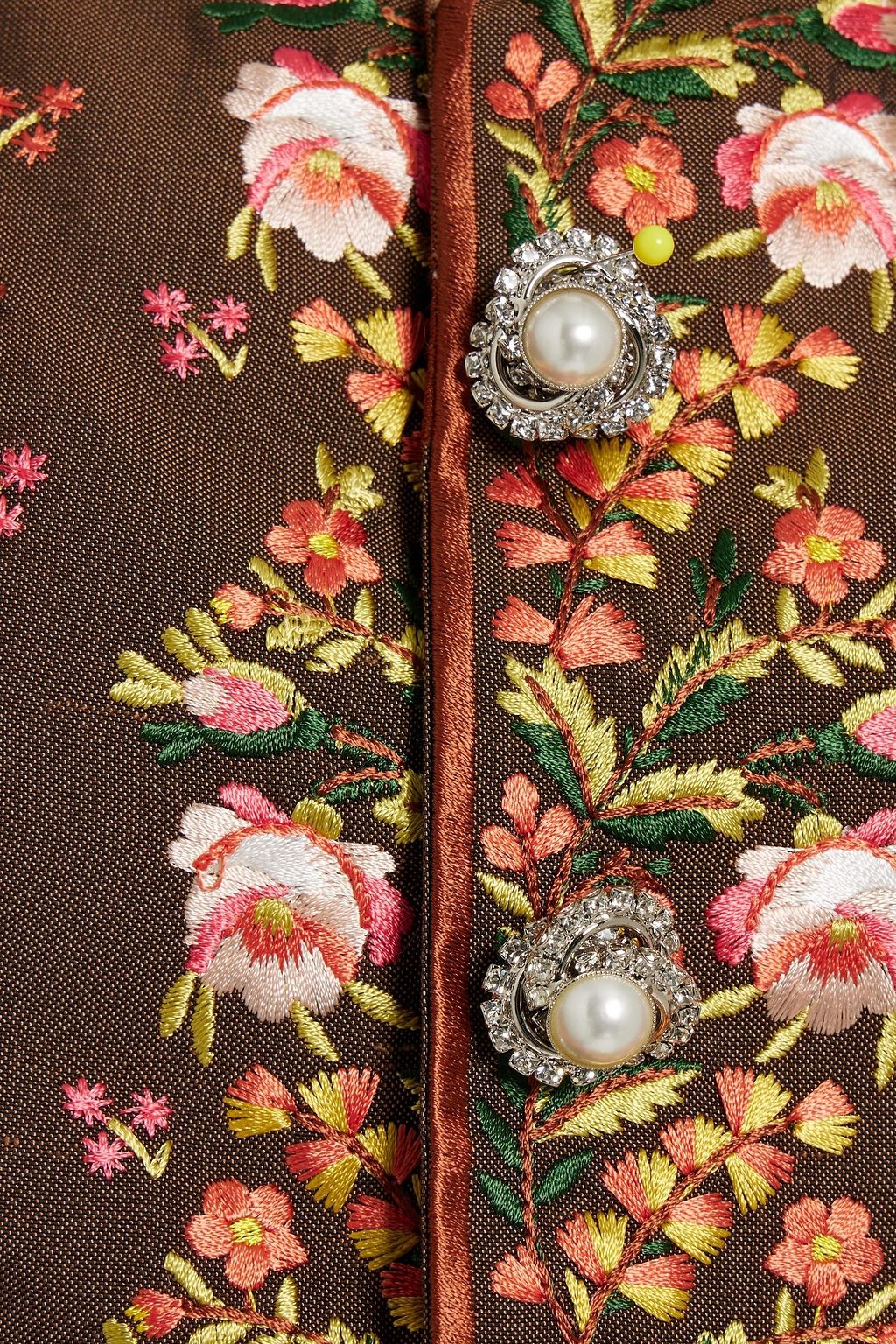 ETRO Embroidered cotton and silk-blend vest