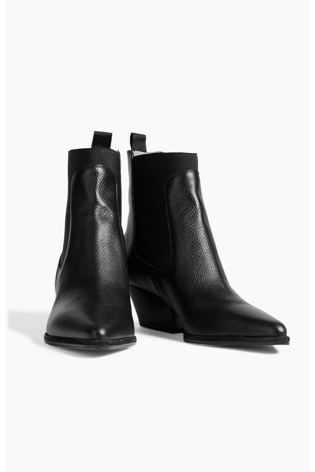 SERGIO ROSSI Carla pebbled-leather ankle boots