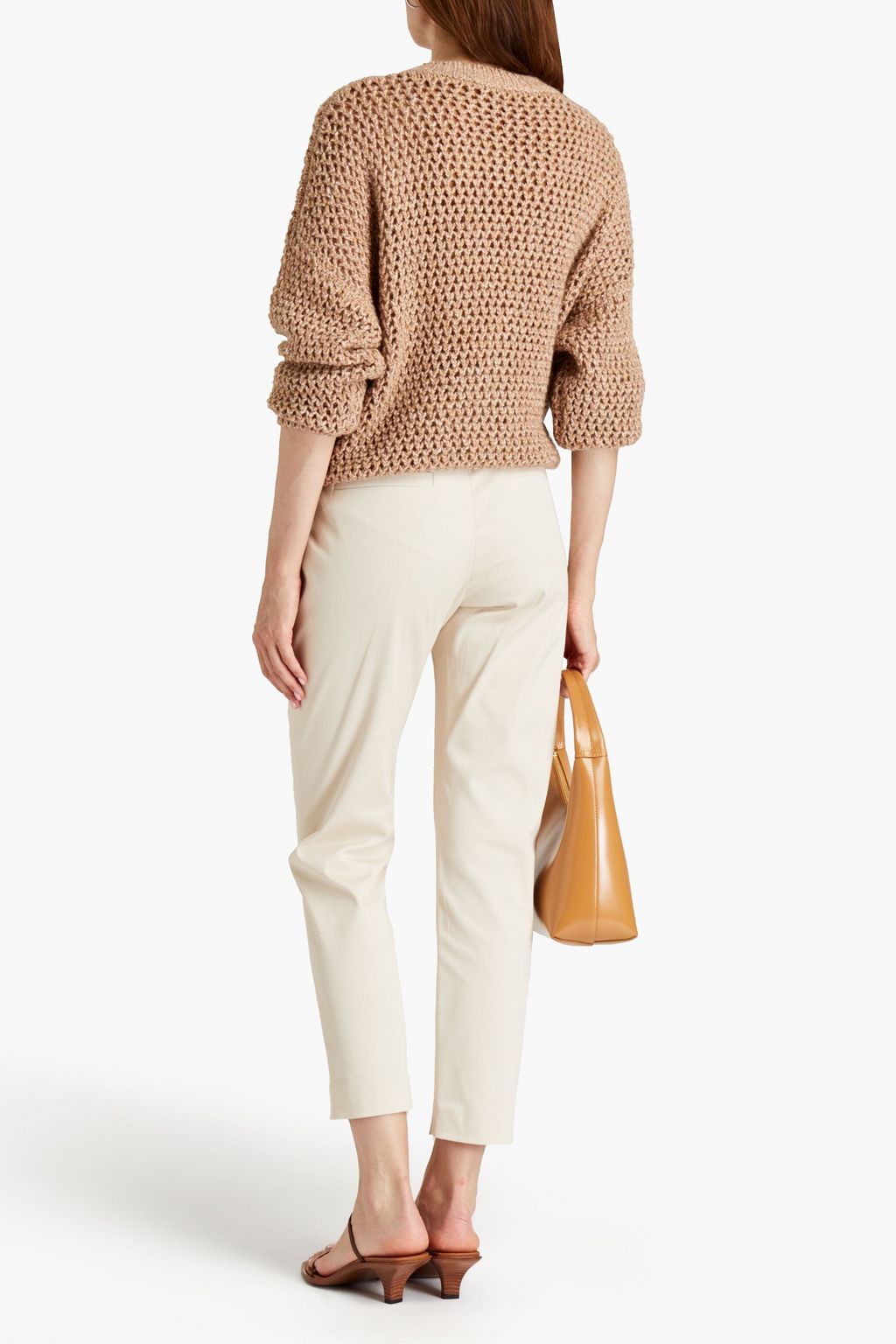 BRUNELLO CUCINELLI Pleated stretch-cotton twill tapered pants