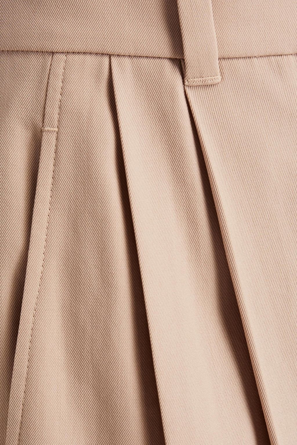 BRUNELLO CUCINELLI Plissierte Karottenhose aus Twill aus einer Woll-Baumwollmischung