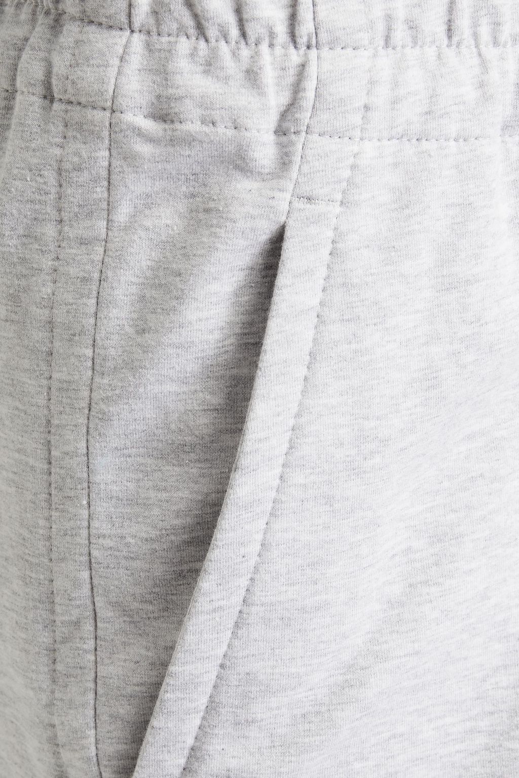 BRUNELLO CUCINELLI Mélange French cotton-blend terry track pants