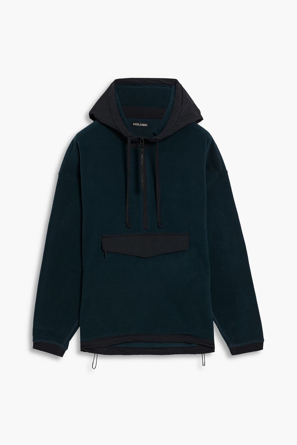 HOLDEN Shell-paneled fleece half-zip hoodie | THE OUTNET