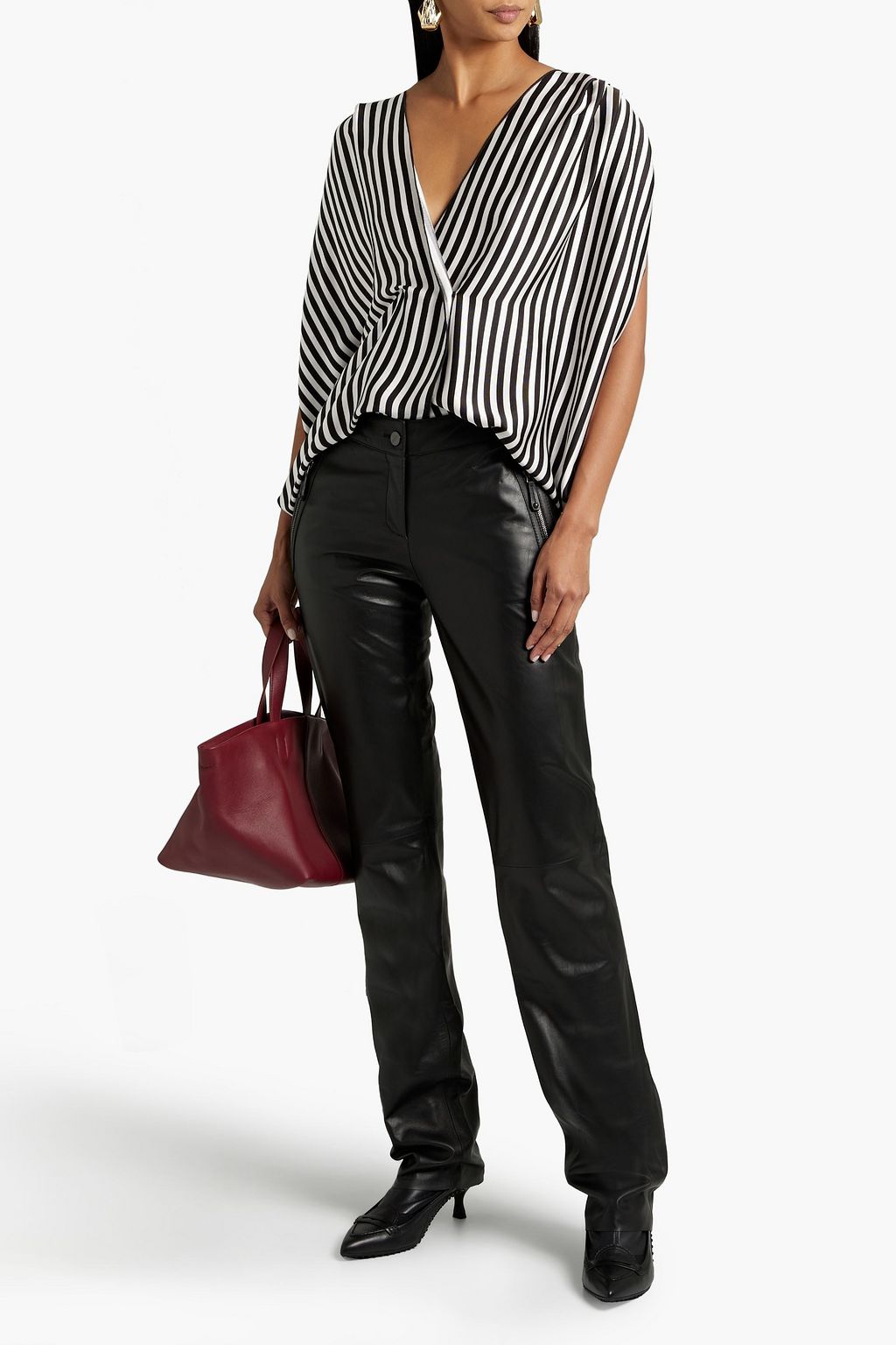 TOD'S Faux leather straight-leg pants