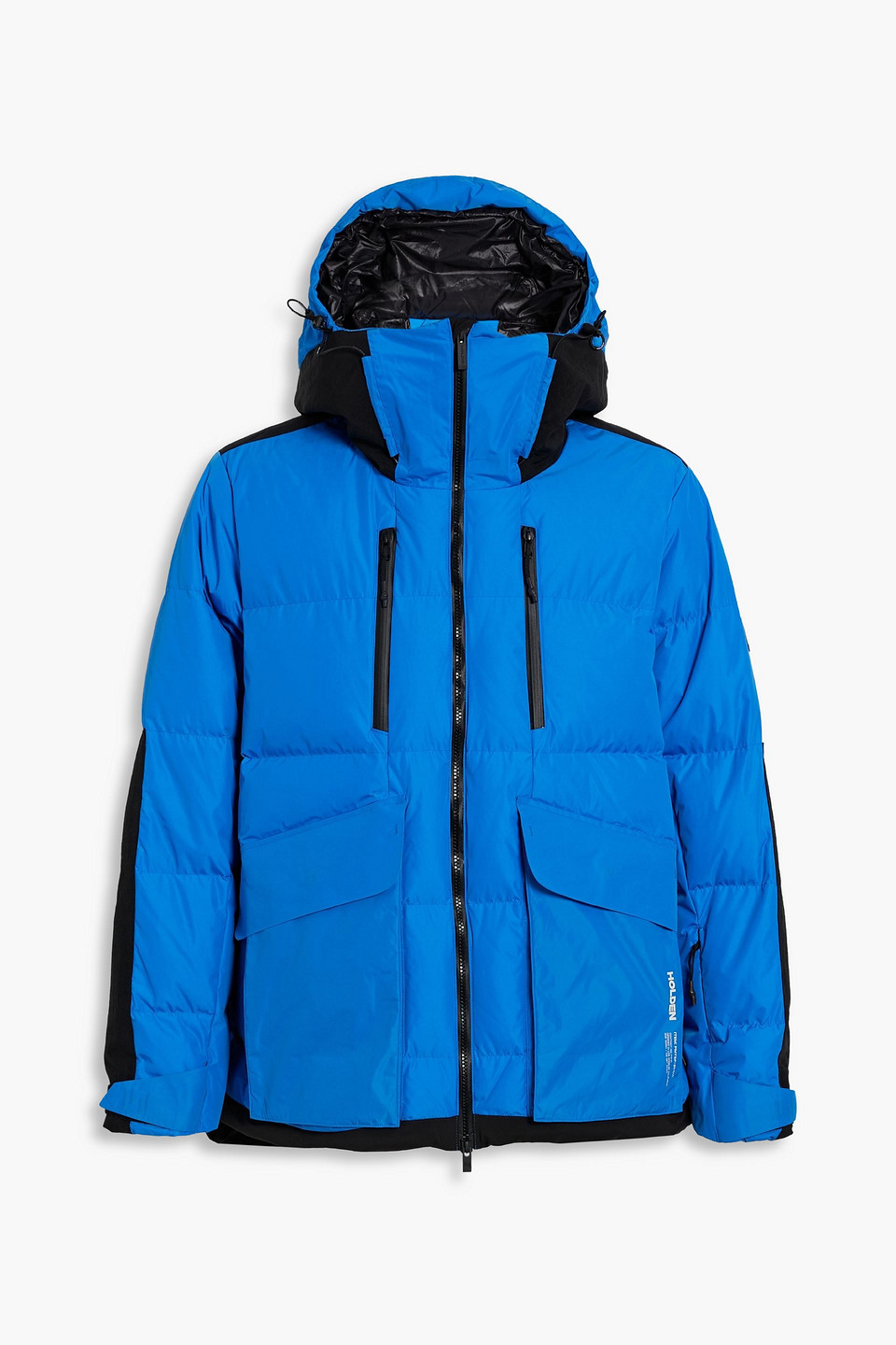 Peak quilted down hooded ski jacket