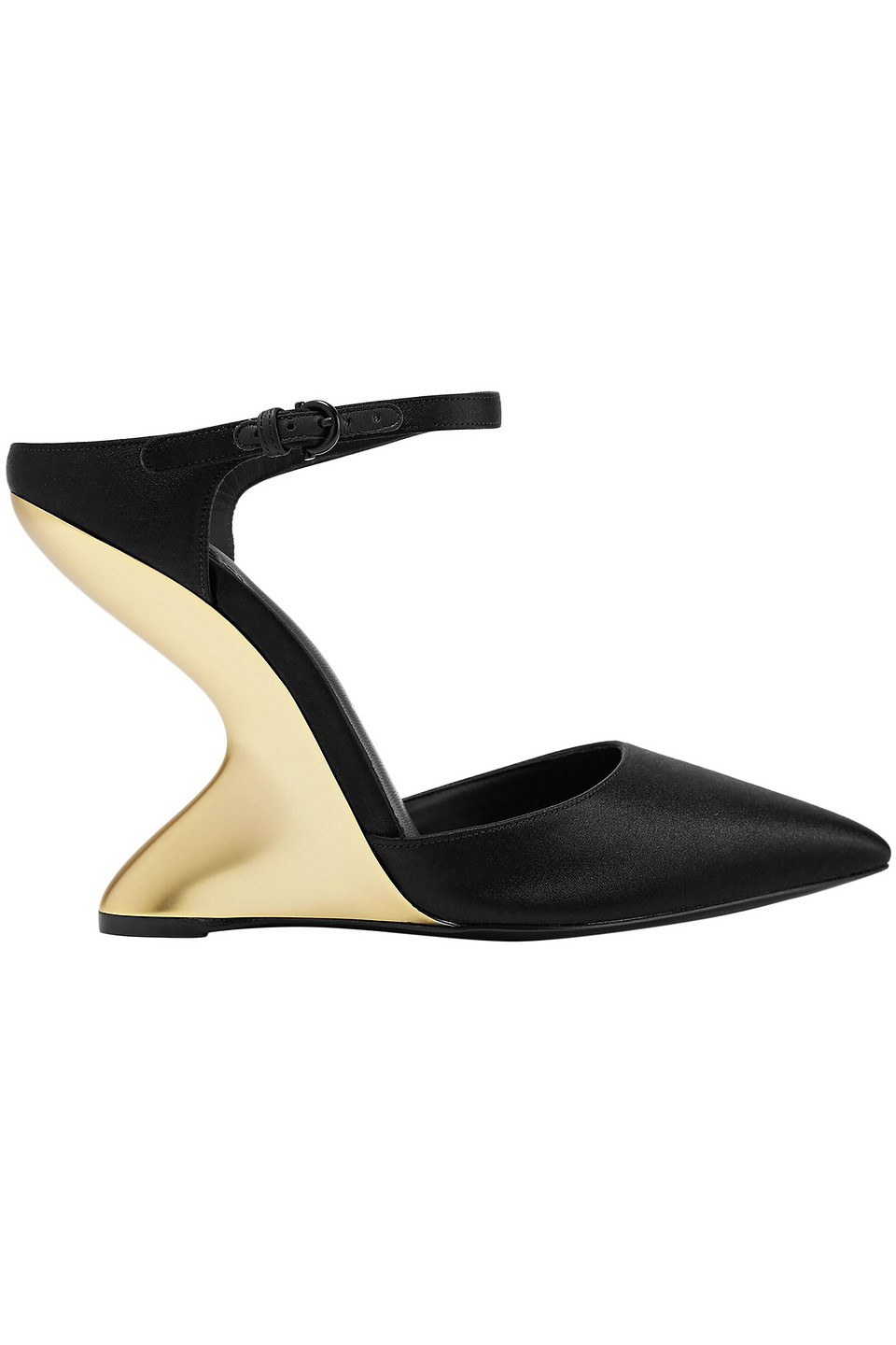 Ferragamo Naturno satin wedge mules