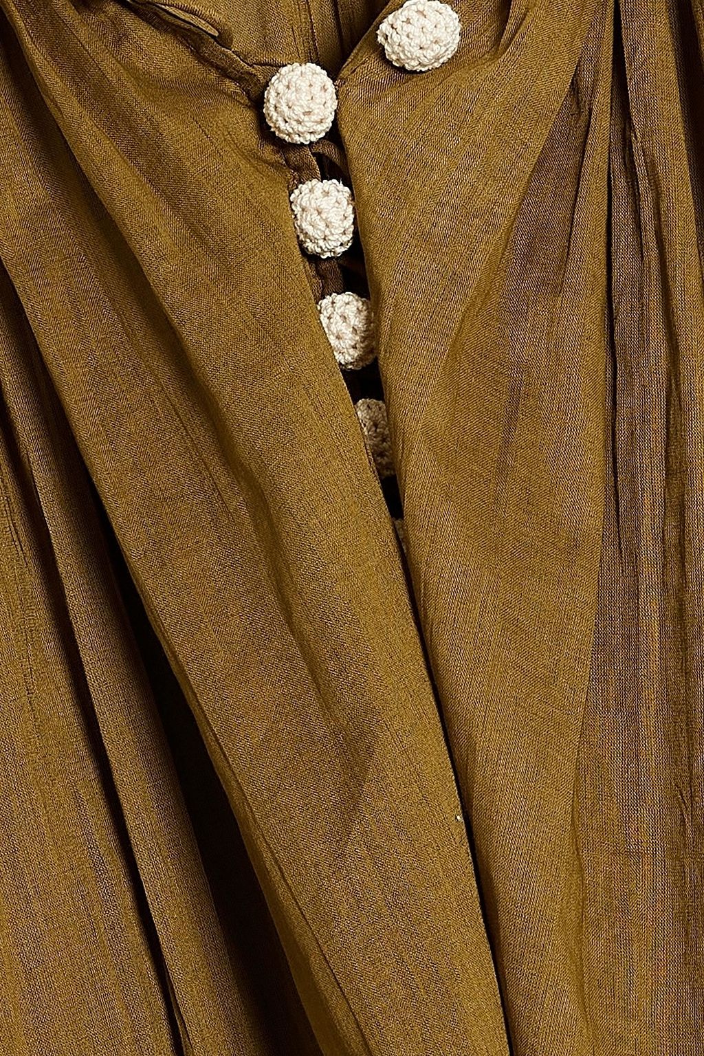 ZIMMERMANN Cassia belted cotton-gauze midi dress