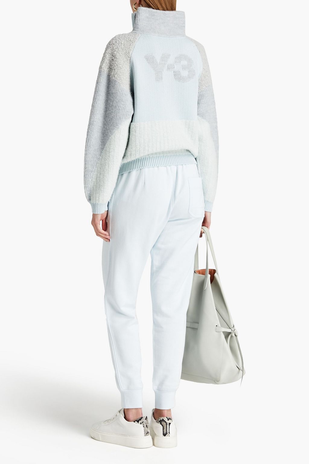 Y-3 Logo-appliquéd French cotton-terry track pants