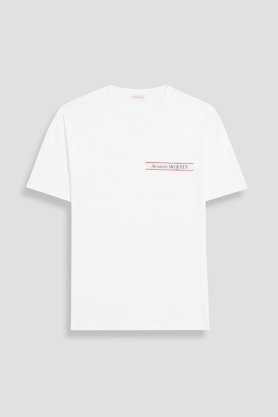 mcqueen - appliquéd cotton-jersey t-shirt - white - 3xl