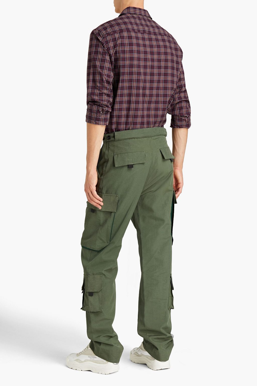 KENZO Checked cotton-mousseline shirt