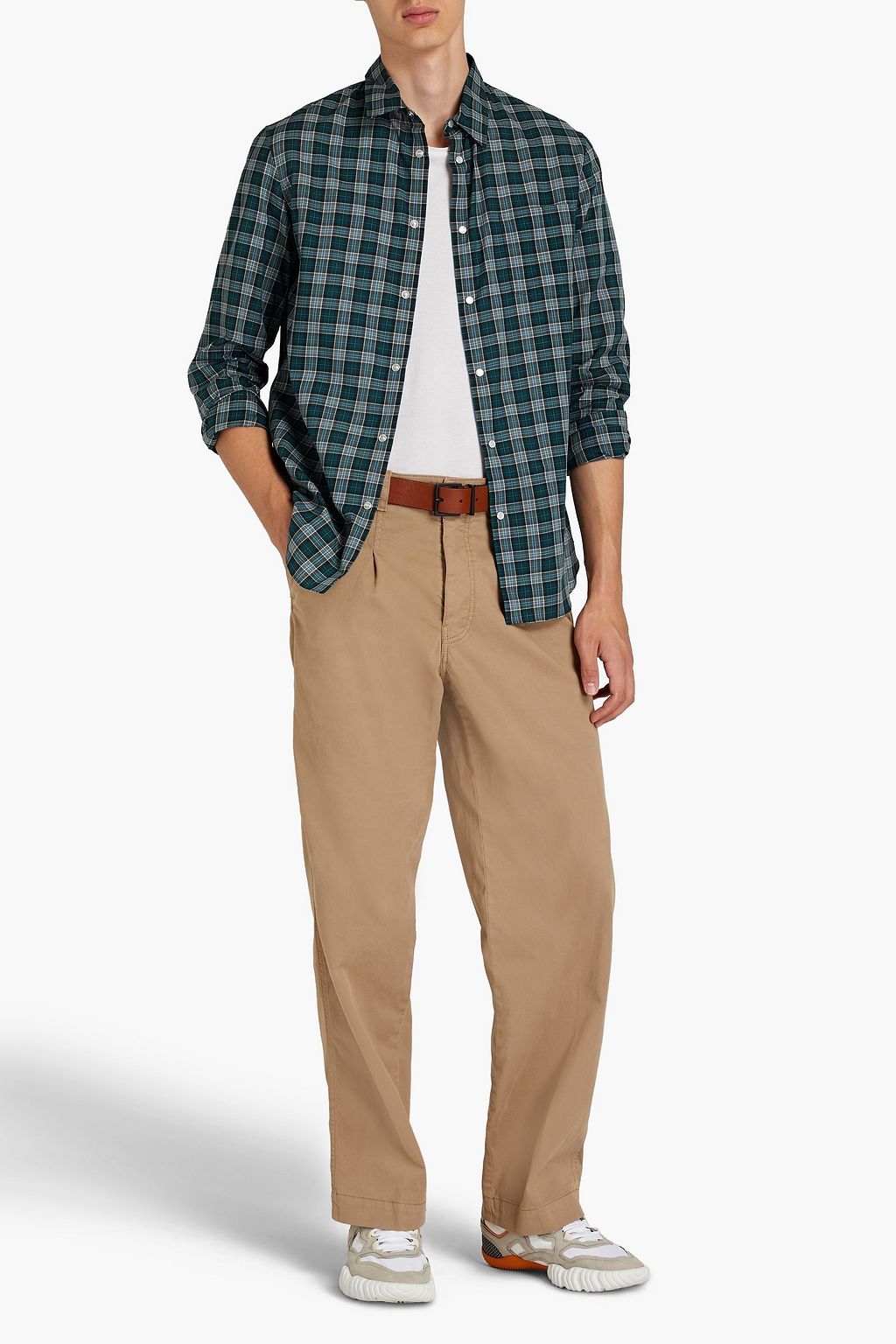 KENZO Slim-fit checked cotton shirt