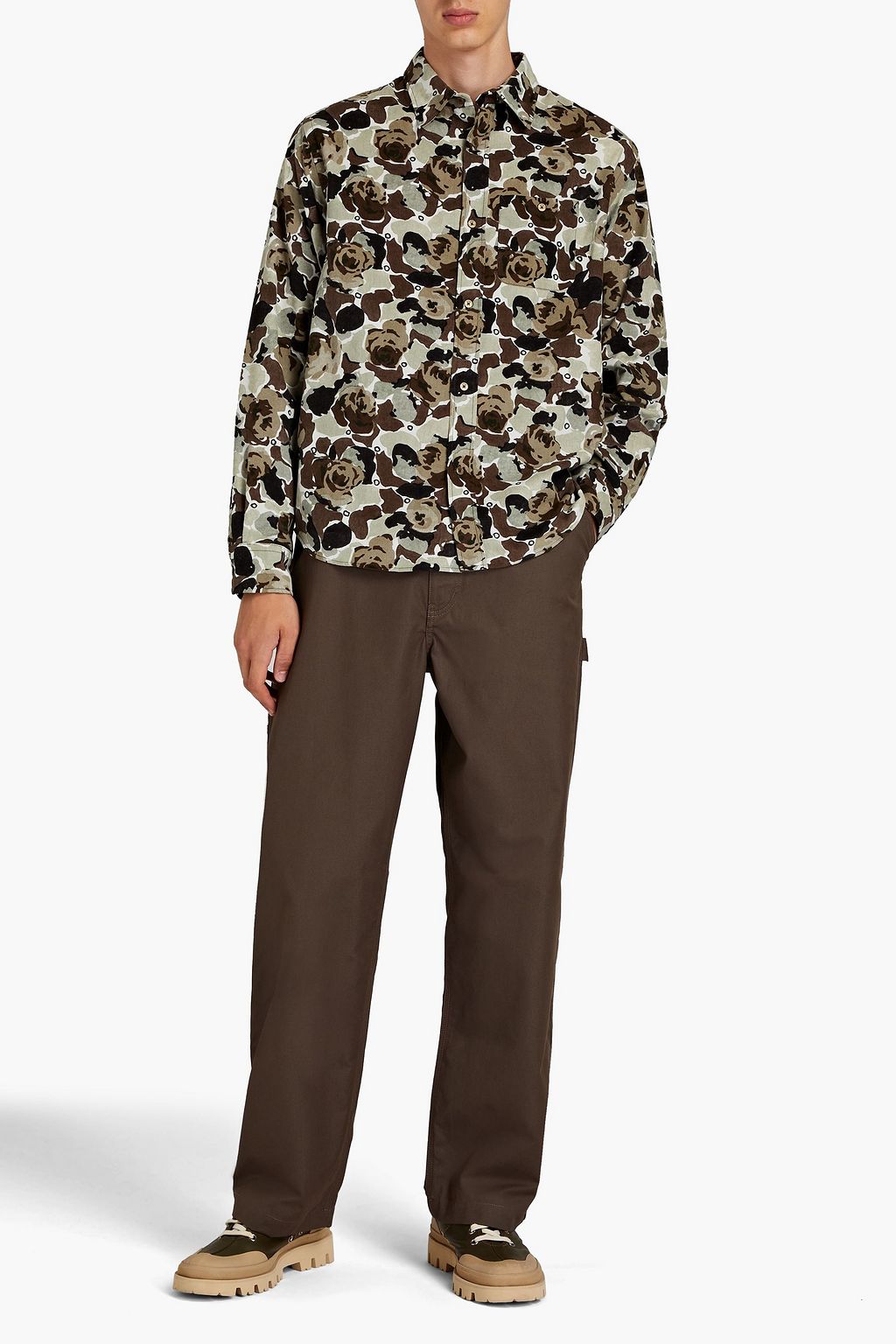 KENZO Printed cotton-corduroy shirt
