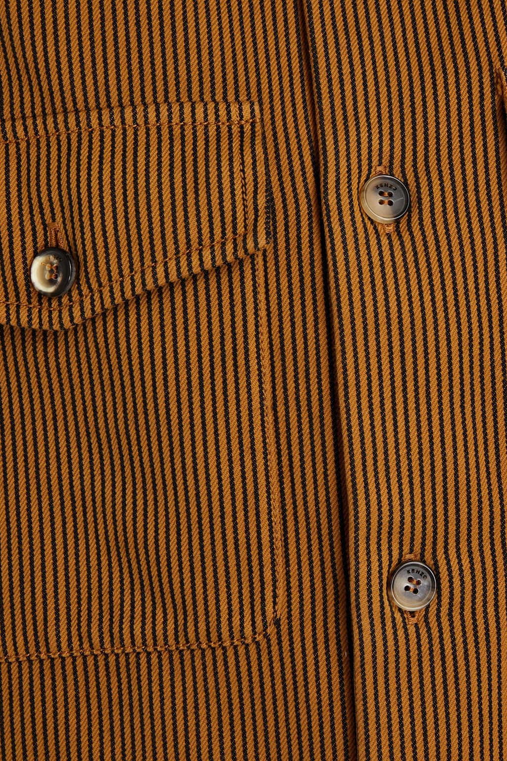 KENZO Striped cotton-gabardine shirt