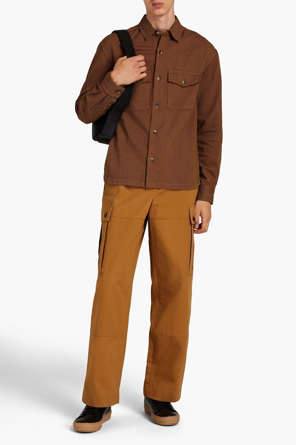 KENZO Striped cotton-gabardine shirt