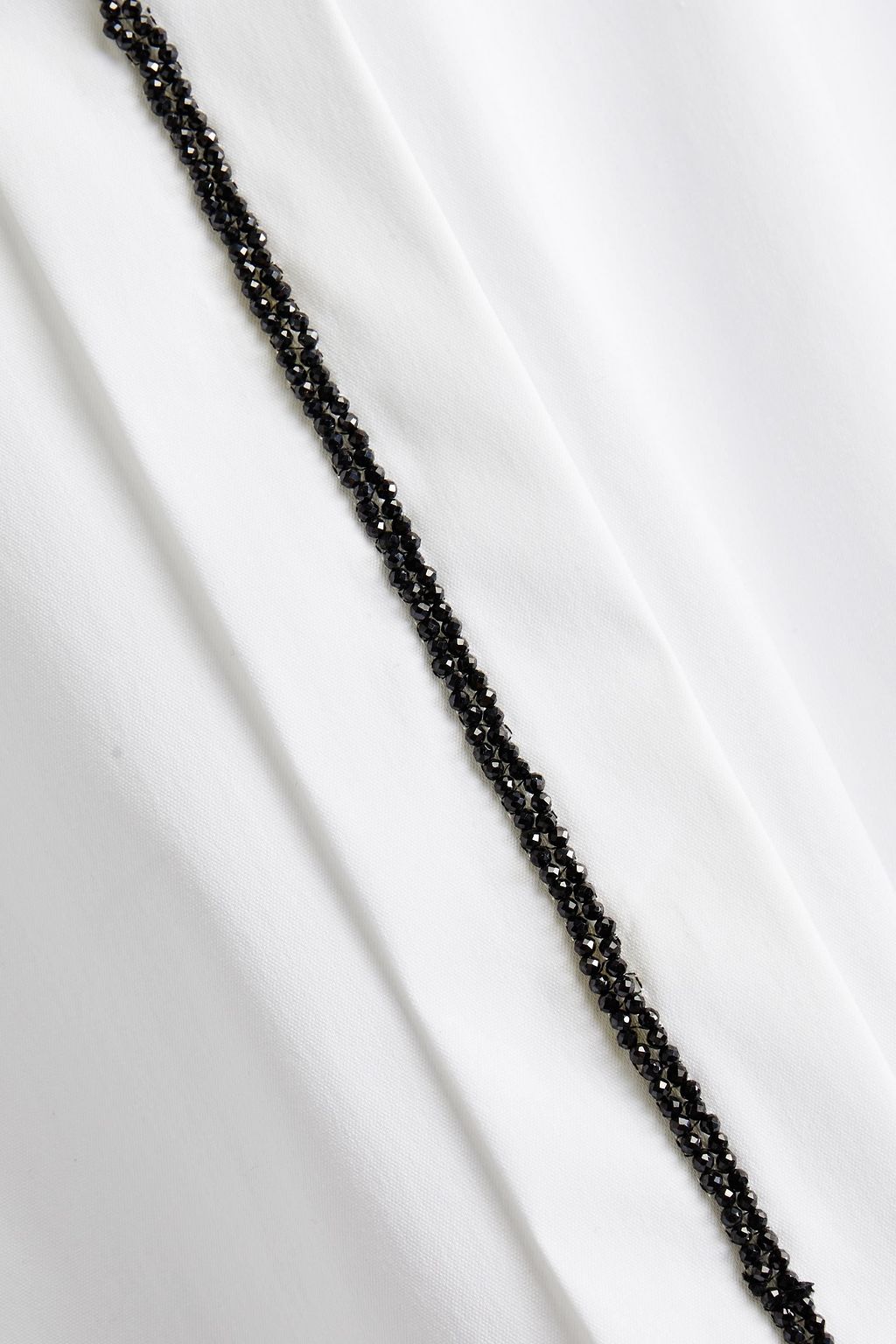 BRUNELLO CUCINELLI Bead-embellished cotton-blend poplin shirt