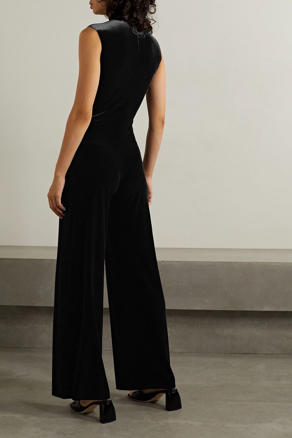 Norma kamali velvet jumpsuit outlet