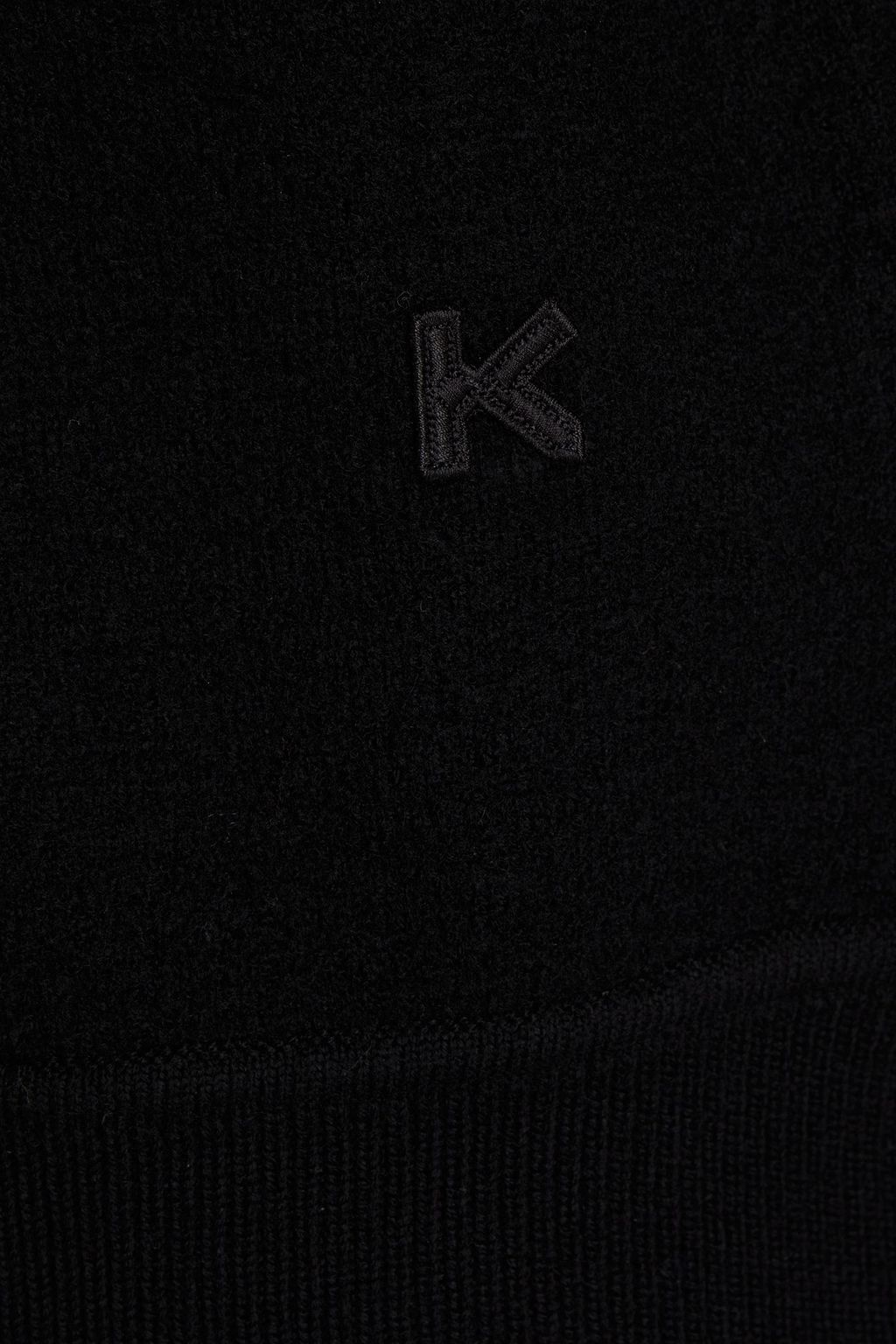 KENZO Logo-appliquéd wool cardigan