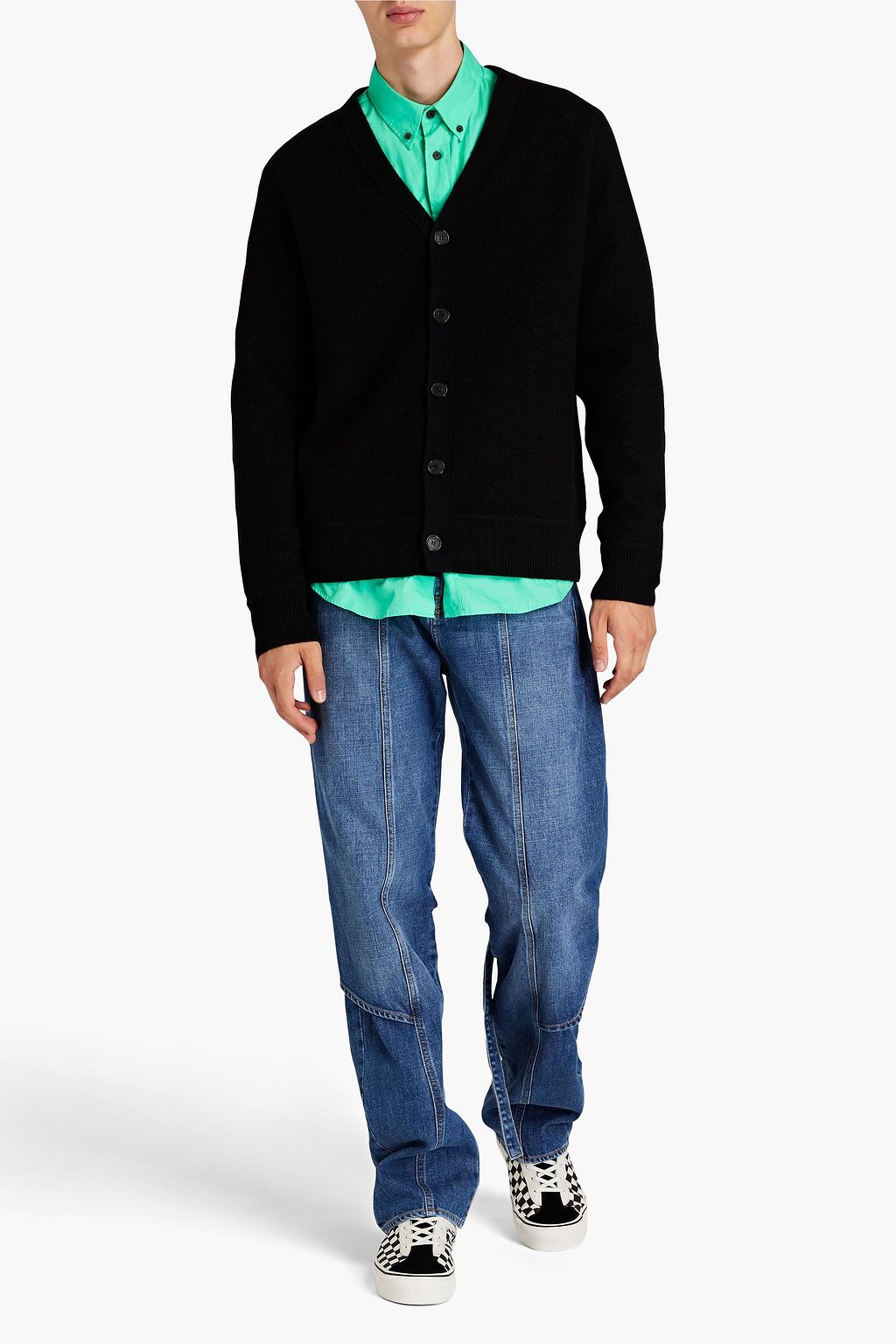 KENZO Logo-appliquéd wool cardigan