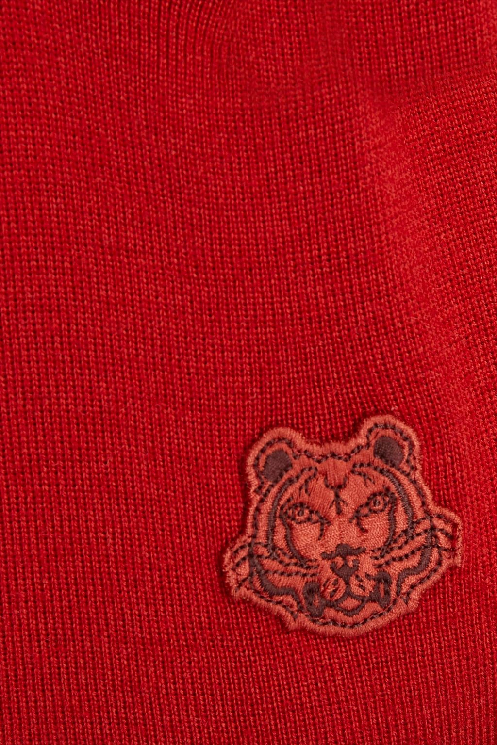 KENZO Logo-appliquéd wool turtleneck sweater
