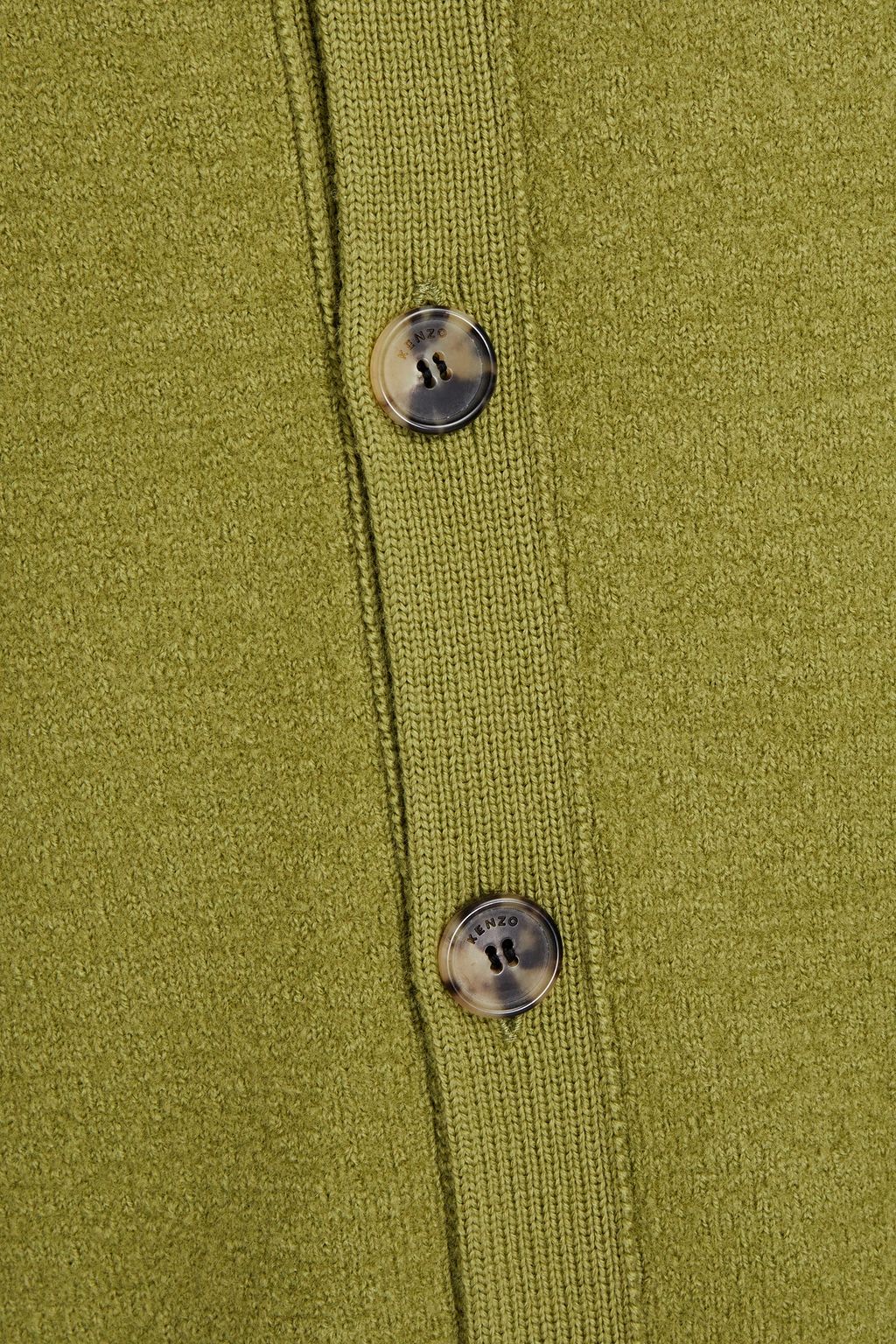 KENZO Logo-appliquéd wool cardigan
