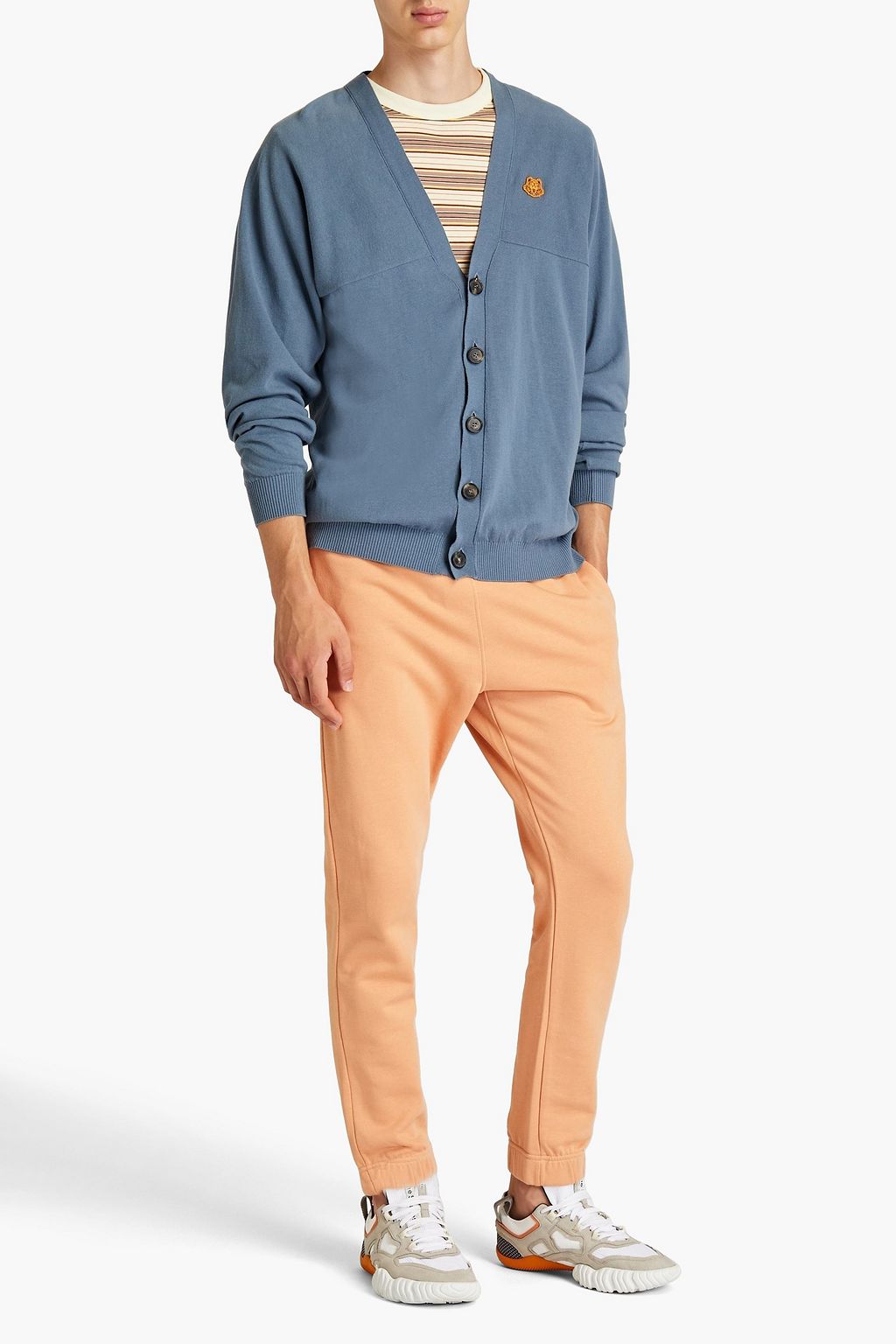KENZO Appliquéd cotton cardigan