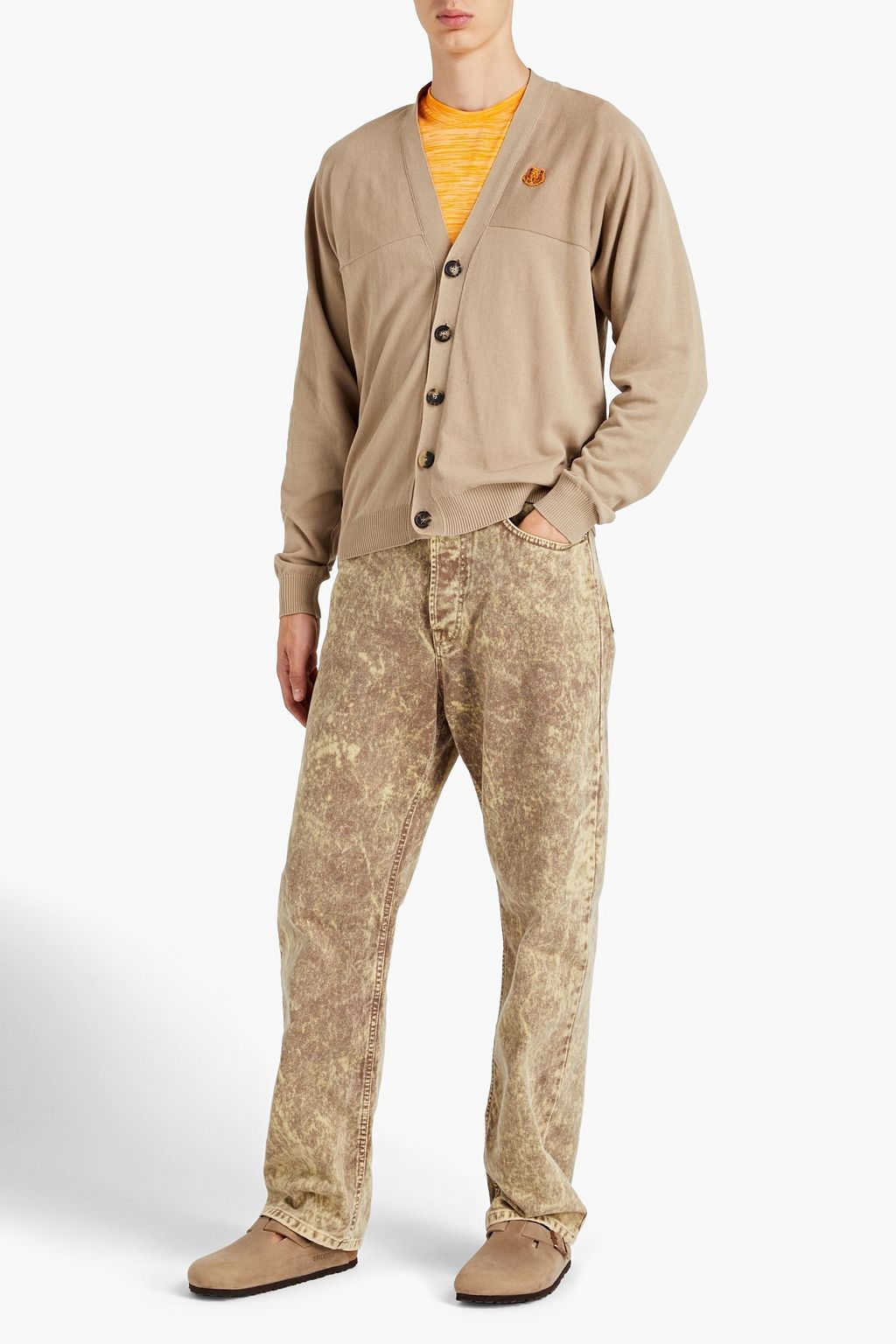 KENZO Appliquéd cotton cardigan