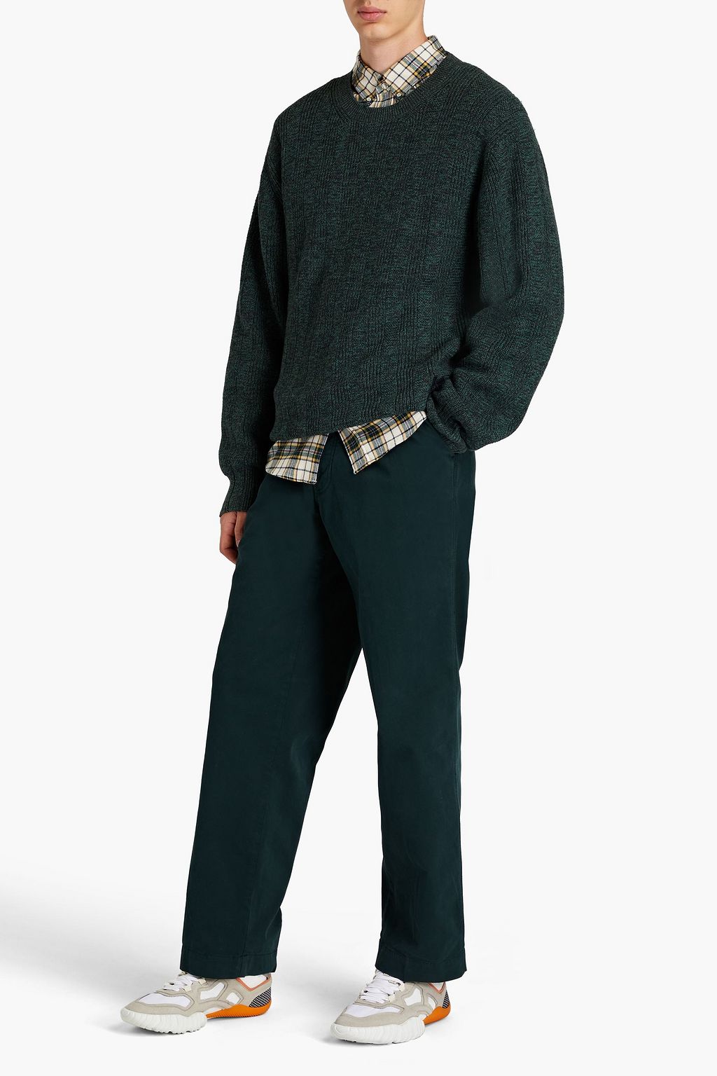 KENZO Melierter Pullover aus einer Woll-Baumwollmischung