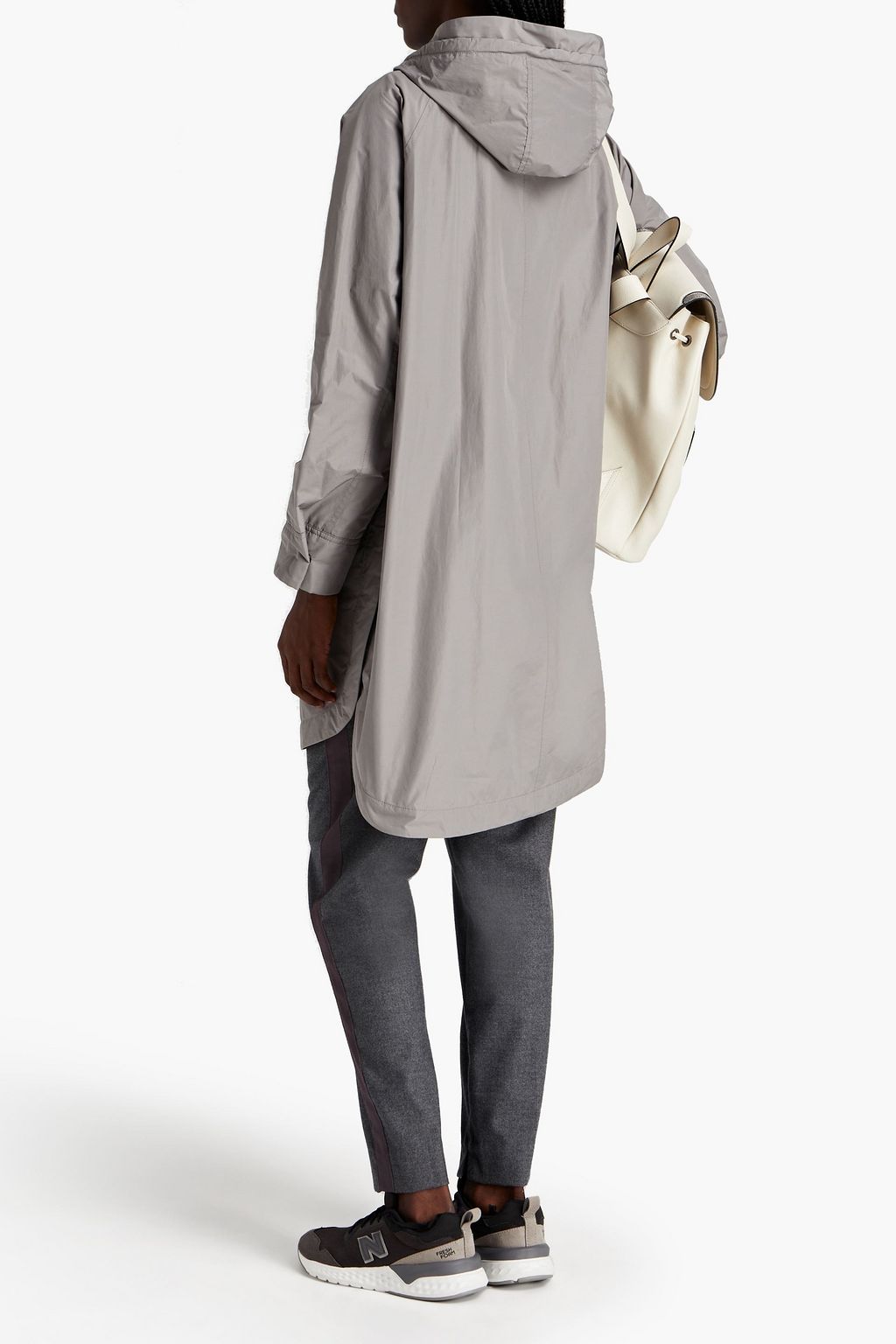 BRUNELLO CUCINELLI シェル フード付きレインコート ビーズ付き