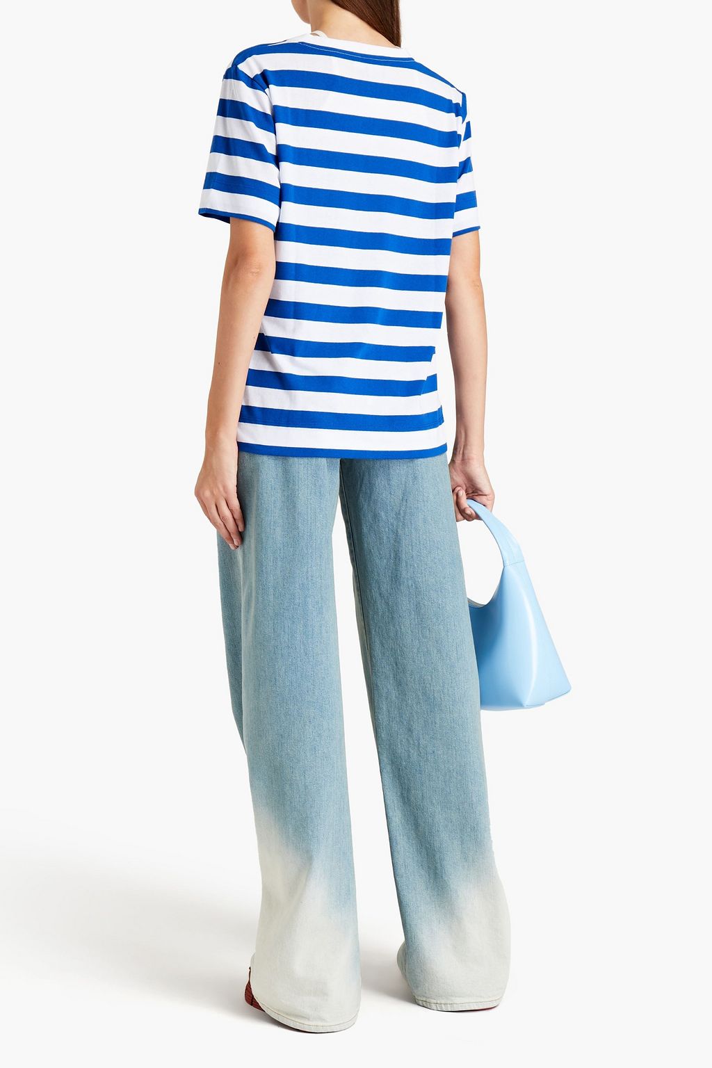 GANNI Striped cottonblend jersey Tshirt THE