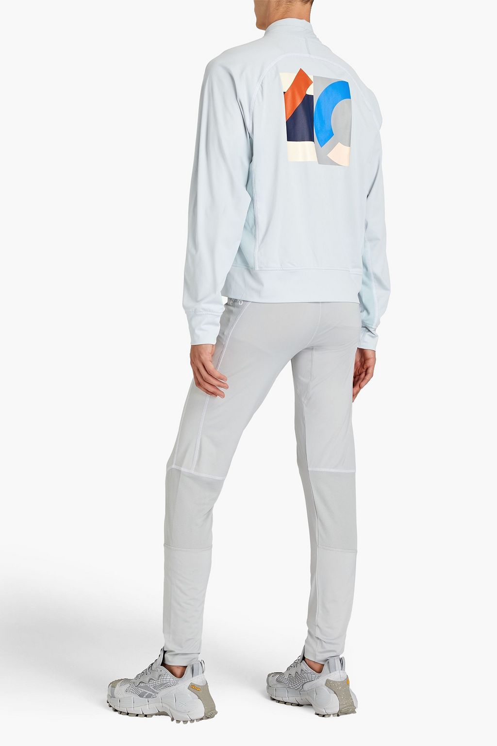 KENZO Mesh-paneled printed stretch-jersey jacket