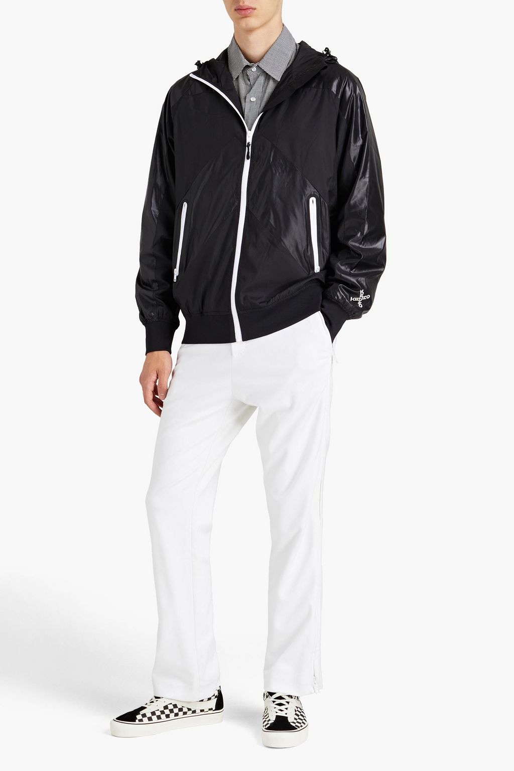 KENZO Paneled printed shell track jacket