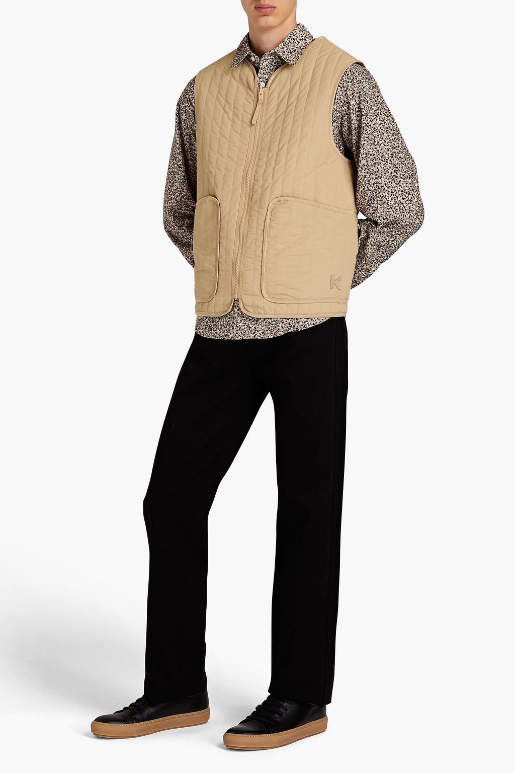 KENZO Convertible quilted printed shell vest