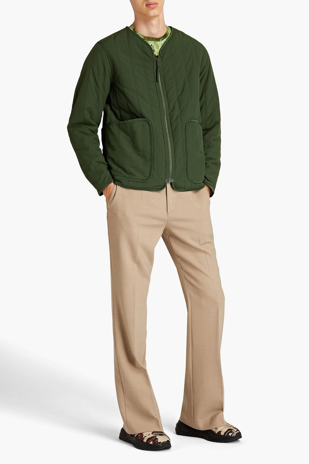 KENZO Reversible quilted printed shell jacket