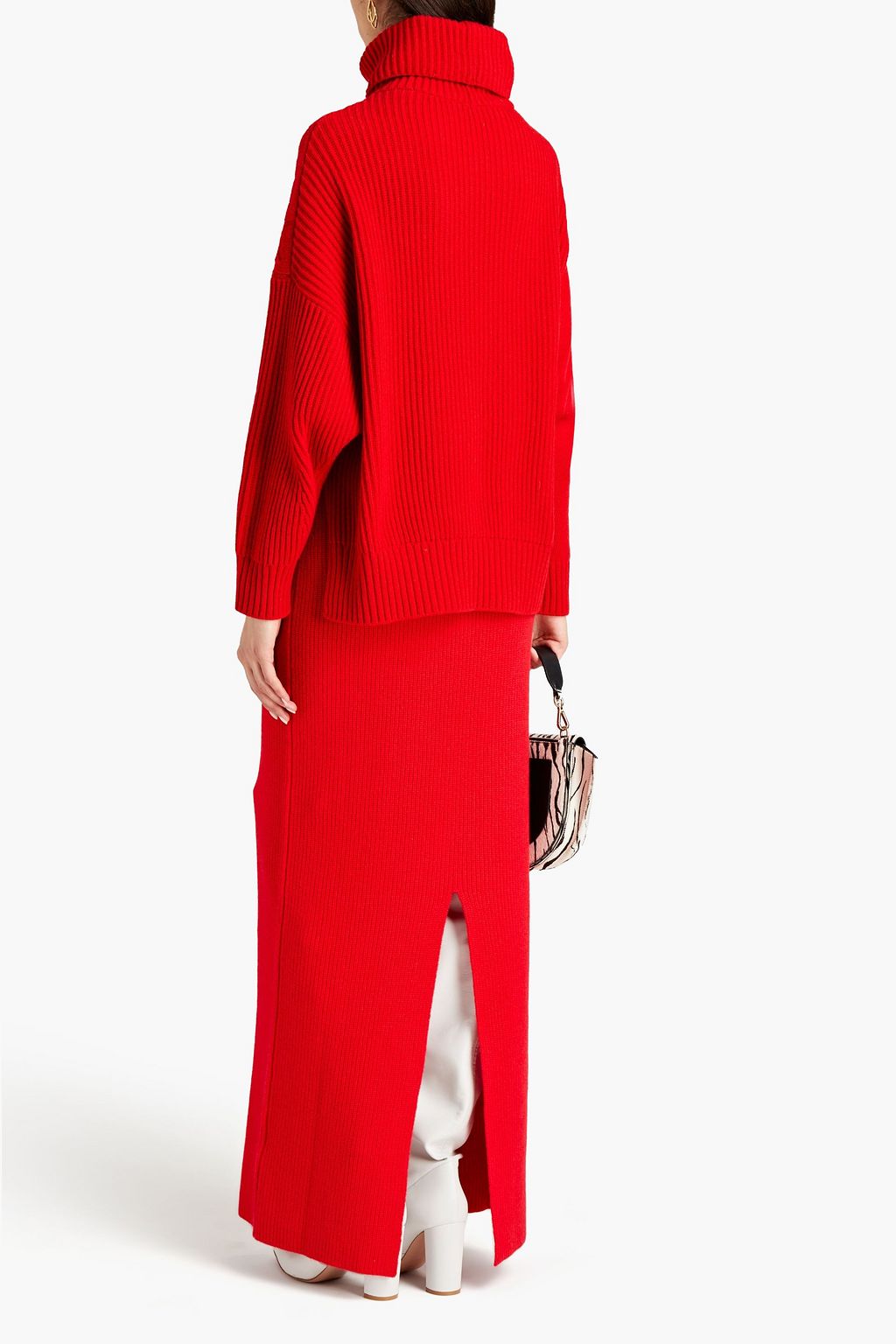 CAROLINA HERRERA Ribbed cashmere maxi skirt THE