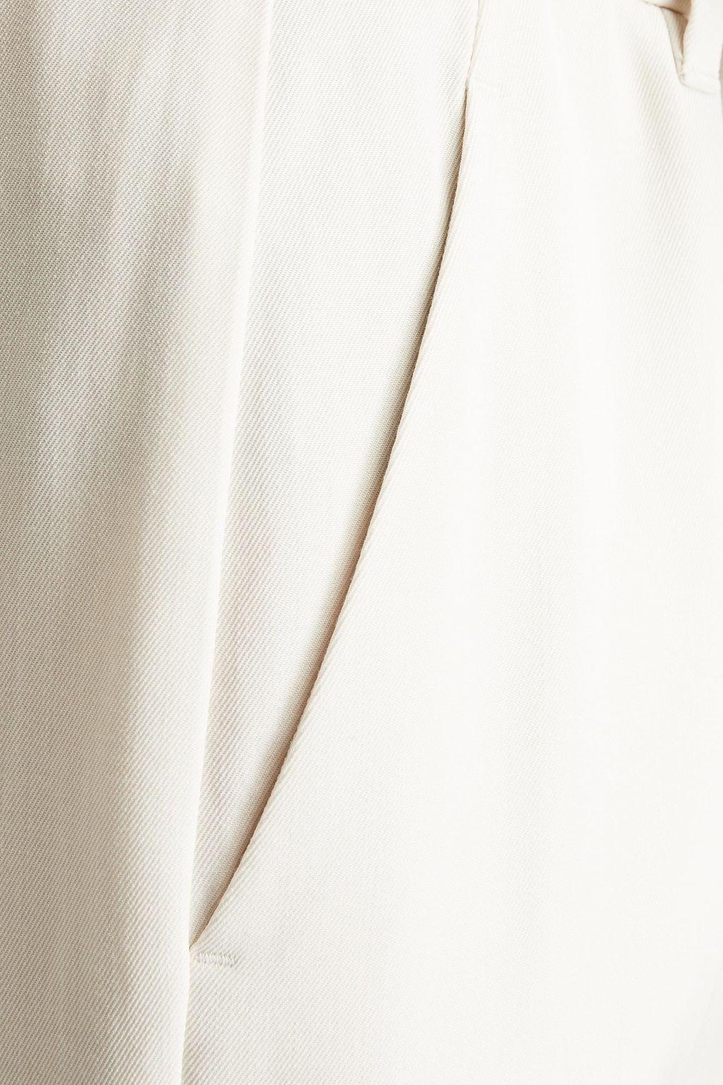BRUNELLO CUCINELLI Cropped bead-embellished wool and cotton-blend twill straight-leg pants