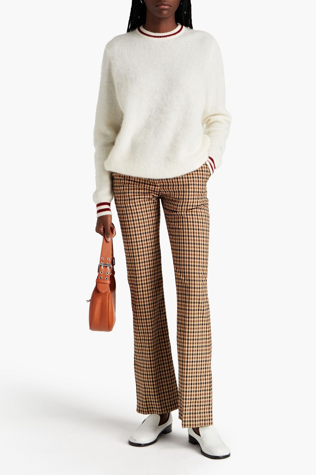 BELLA FREUD Embroidered brushed mohair-blend sweater