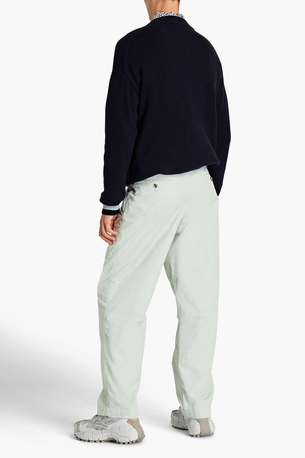 KENZO Pleated cotton chinos