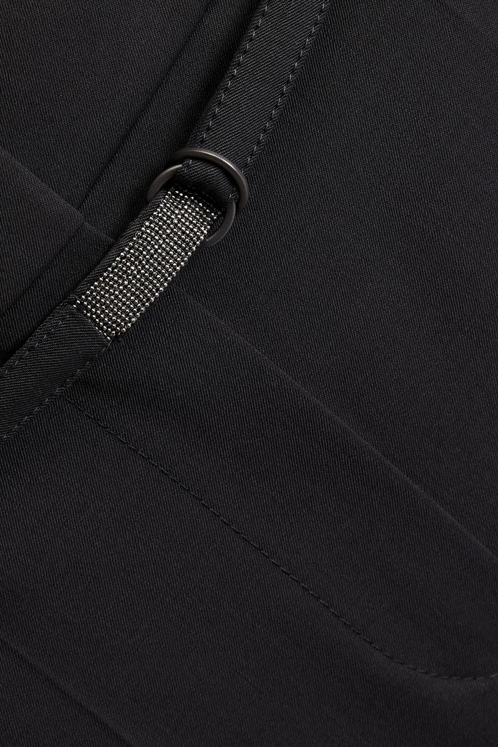 BRUNELLO CUCINELLI Bead-embellished wool-blend twill tapered pants