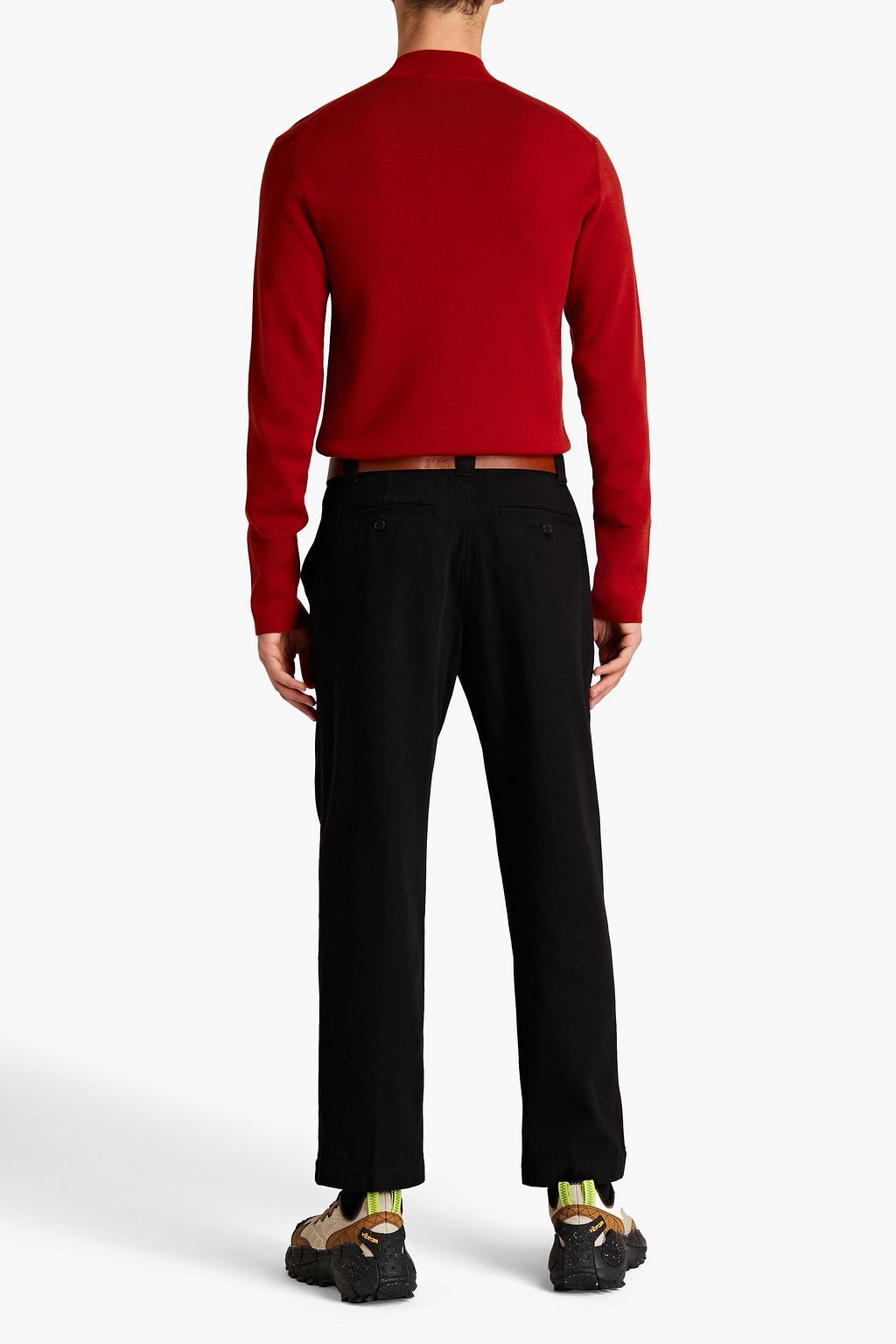 KENZO Embroidered cotton-twill chinos