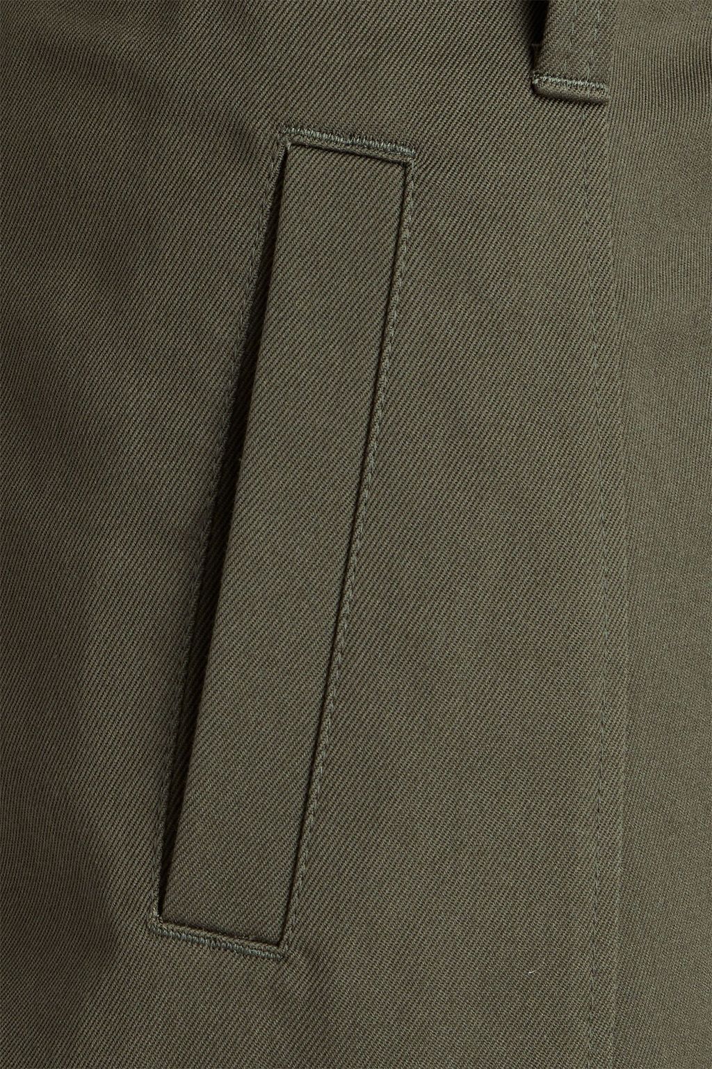 BRUNELLO CUCINELLI Cropped bead-embellished cotton-twill tapered pants