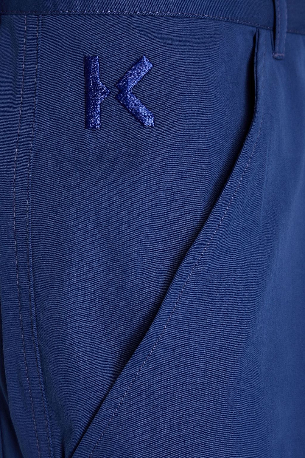 KENZO Embroidered cotton-twill shorts