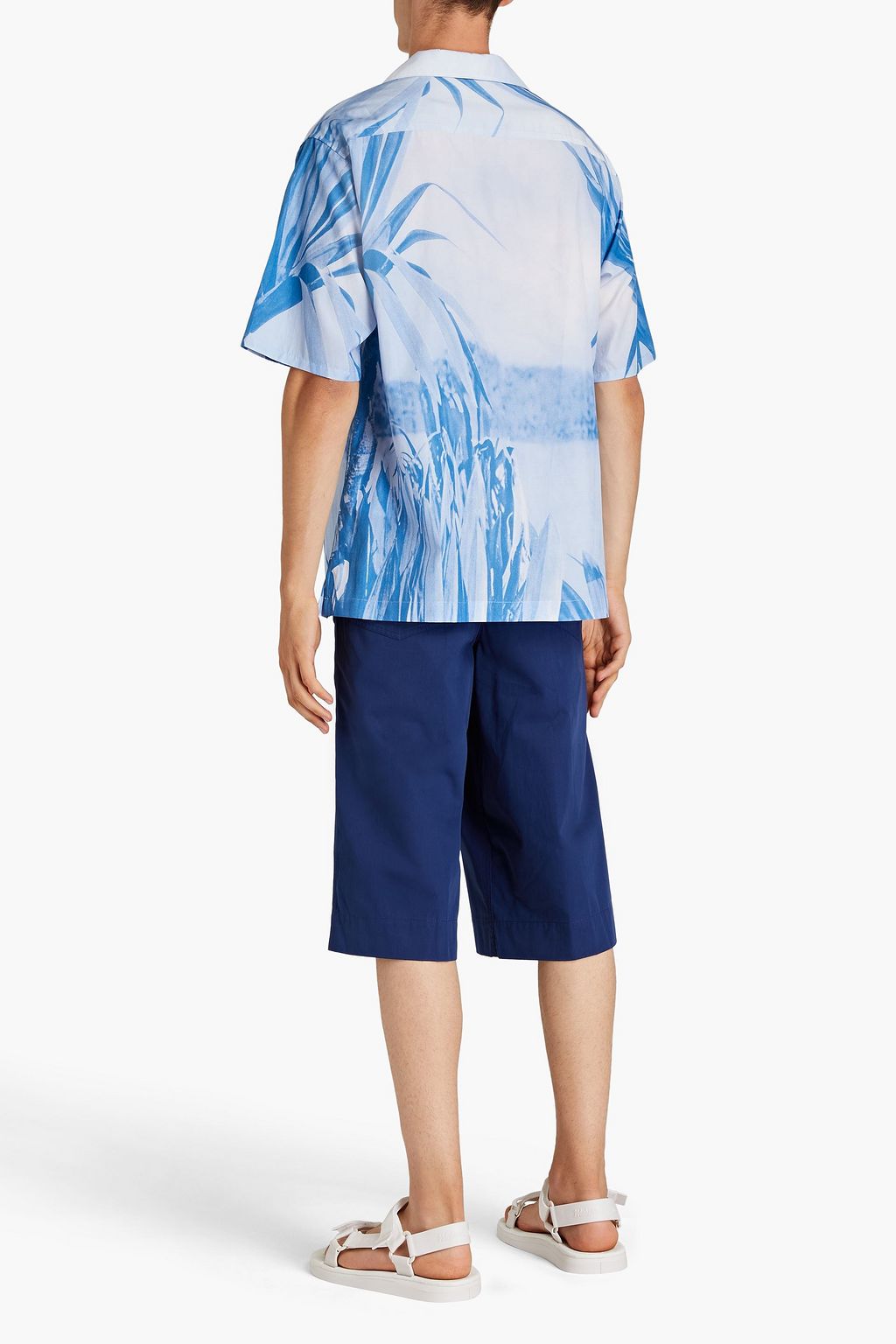 KENZO Embroidered cotton-twill shorts