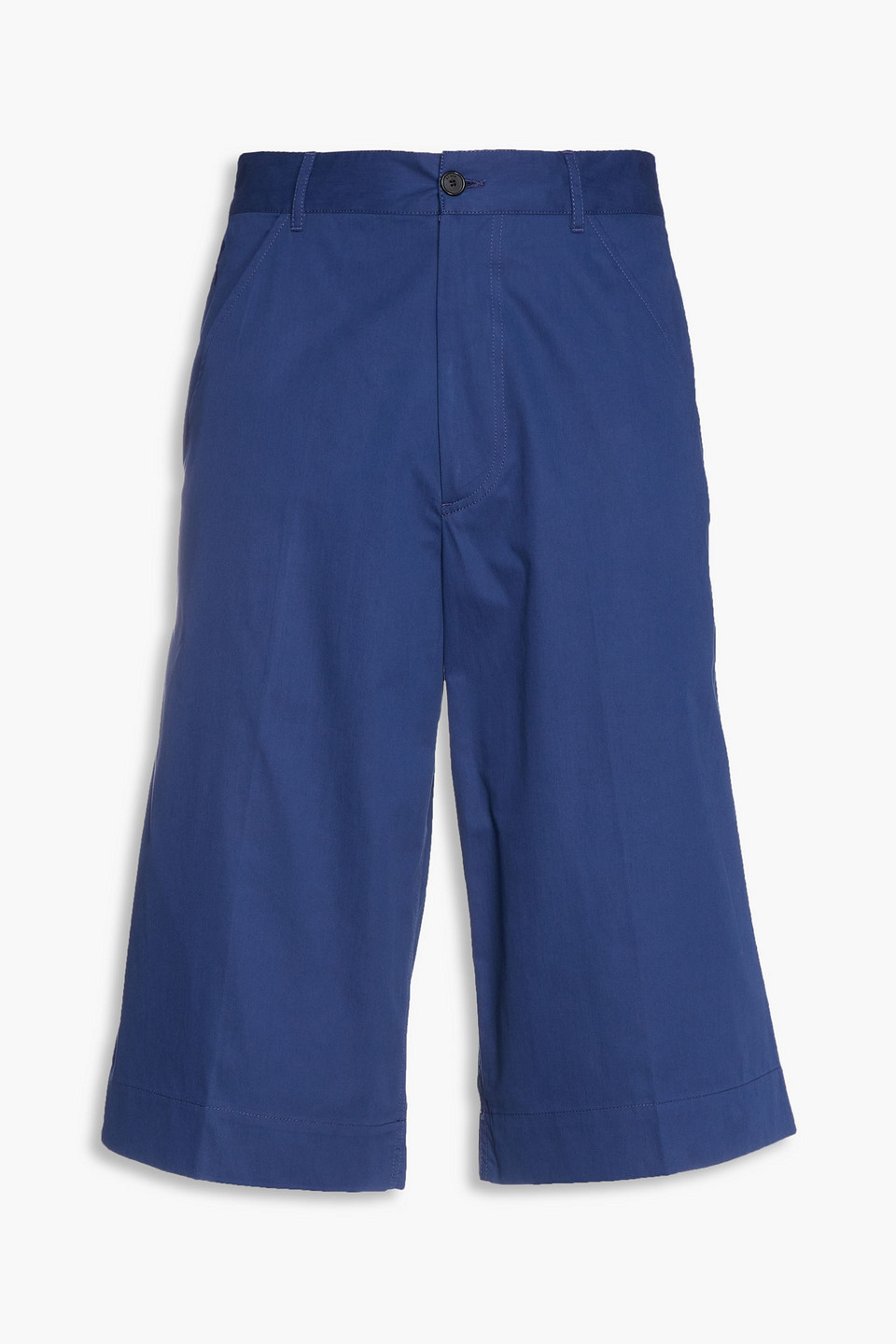 Kenzo Blue Gabardine Casual Shorts In Royal Blue
