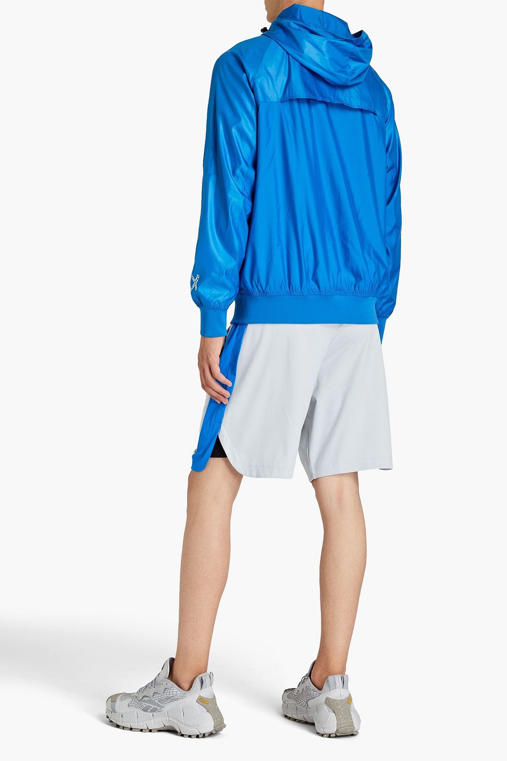 KENZO Two-tone logo-print shell shorts