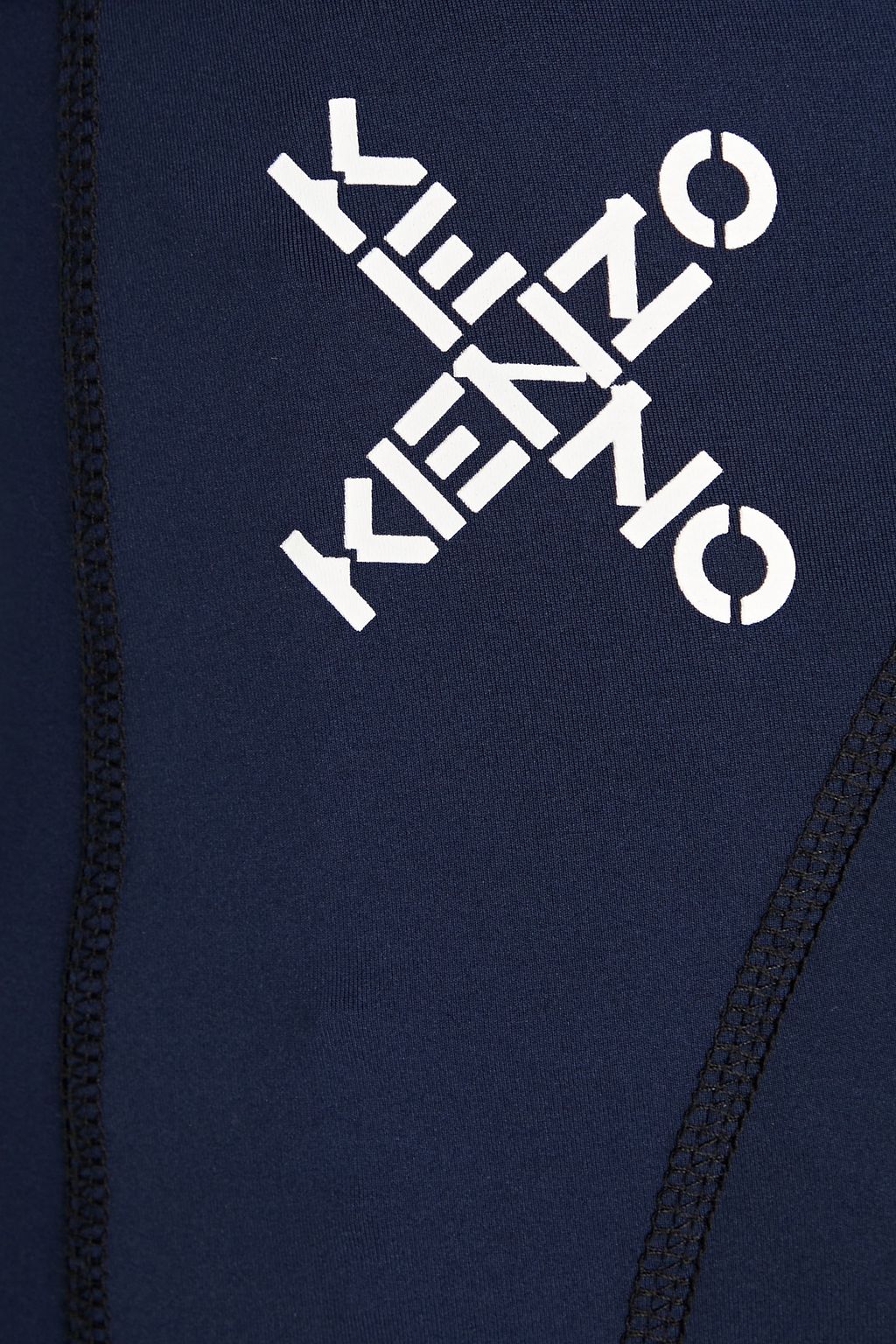 KENZO Mesh-paneled printed stretch-jersey tights