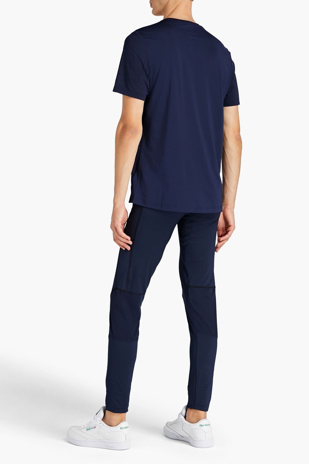 KENZO Mesh-paneled printed stretch-jersey tights