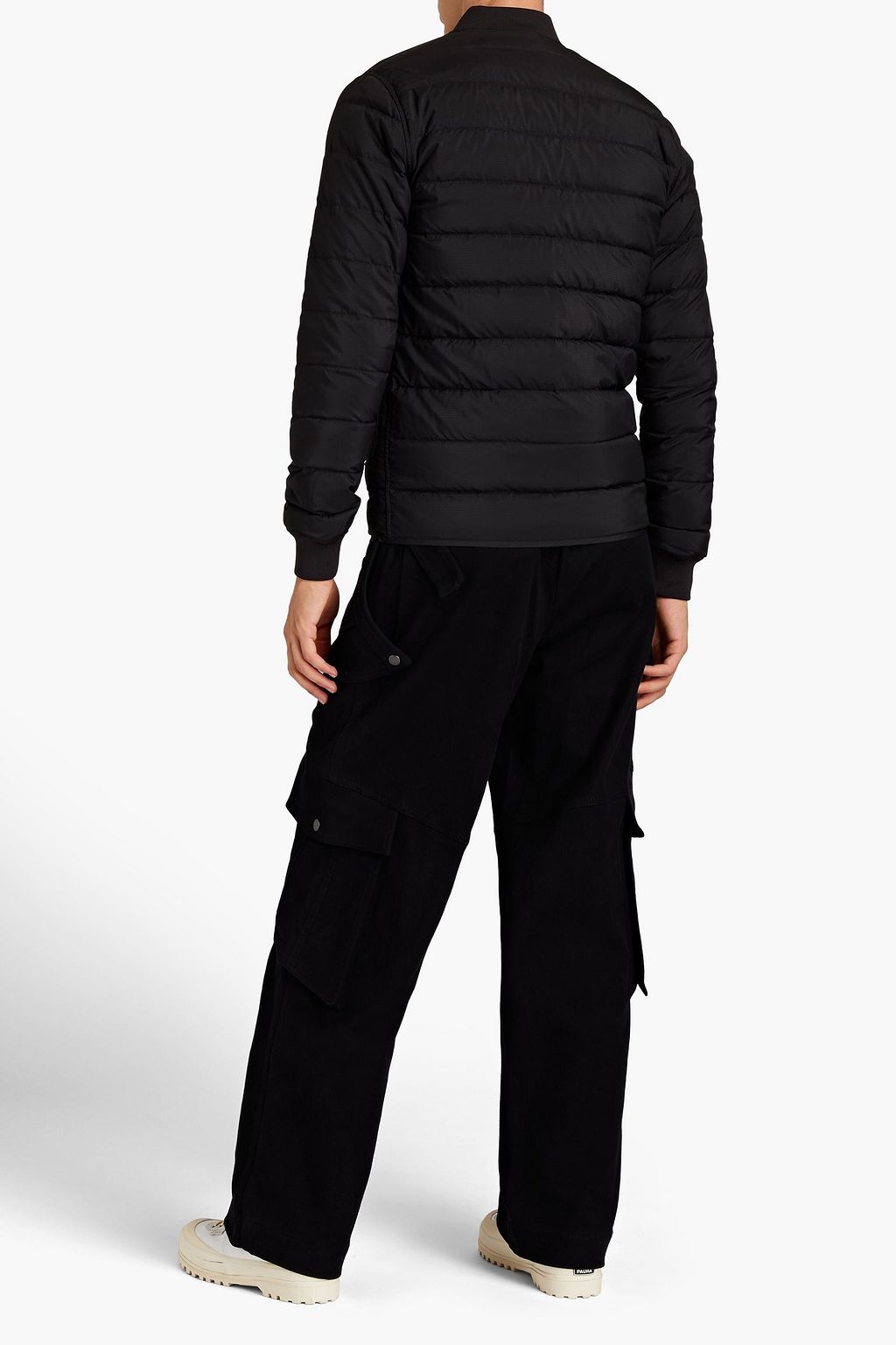 KENZO Logo-appliquéd quilted shell down jacket