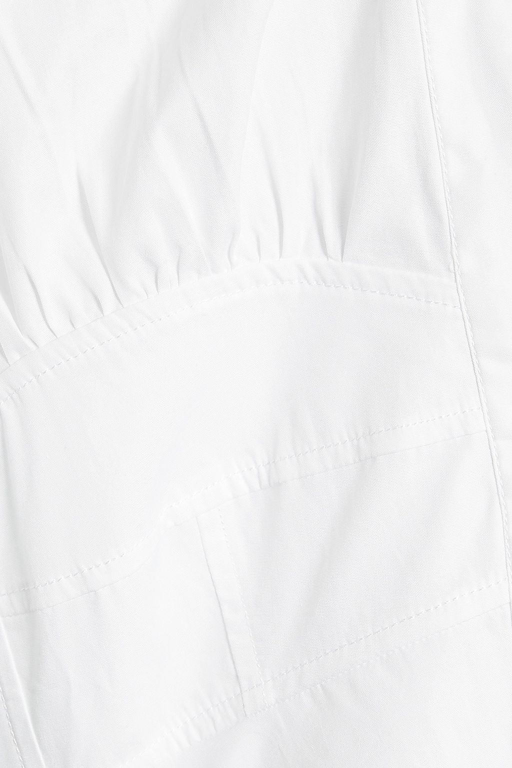 NICHOLAS Gathered cotton-poplin midi shirt dress