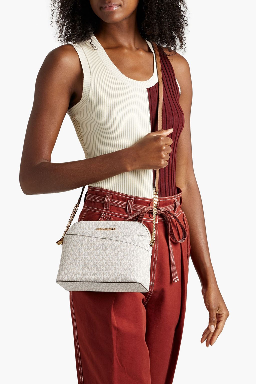 MICHAEL MICHAEL KORS Jet Set Travel logo-print coated-canvas shoulder bag